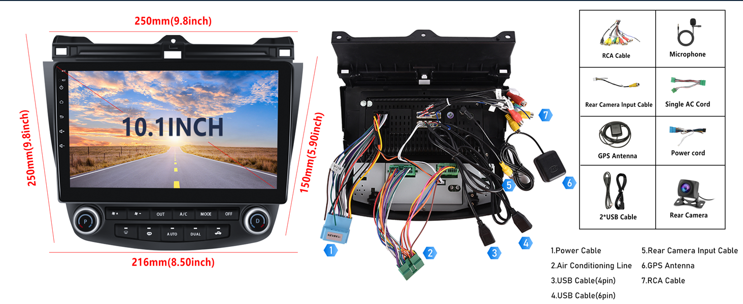 android radio 10.1 inch honda accord 2008 accessories 2004 honda accord accessories