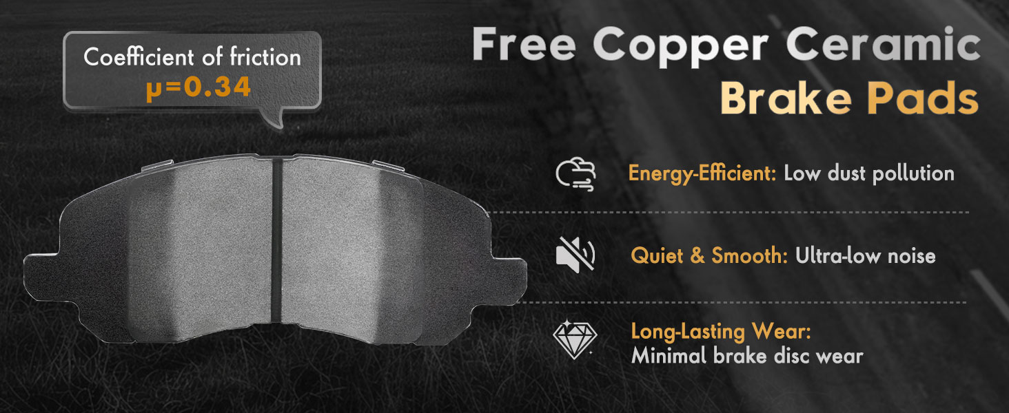 Front Brake Kit for Chrysler 200 Sebring Avenger Caliber Compass Patriot Eclipse Galant Lancer