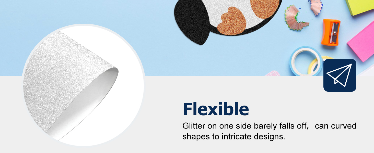 Glitter Cardstock,25 Sheets Silver Cardstock, Glitter