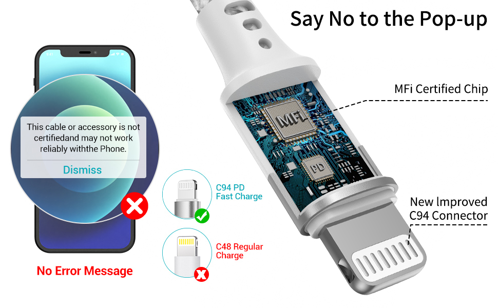 Cabo USB C para Lightning de 3 m