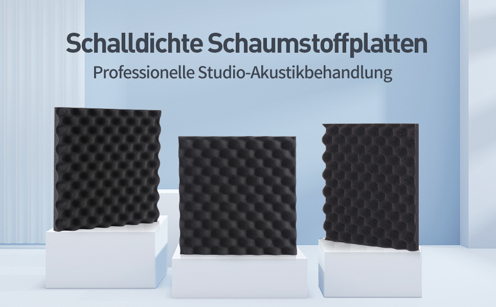 36 Stück Akustikschaumstoff Schallabsorber Schallschutz Wand Akustik ...