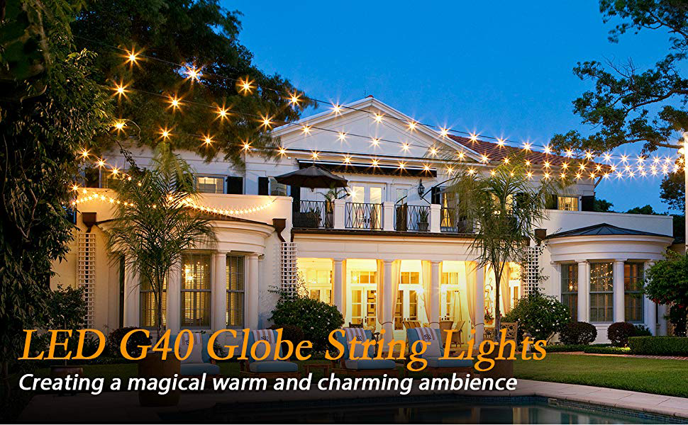 led g40 globe string lights