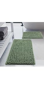 H.VERONNEX Luxury Chenille Bathroom Rugs Bath Mats Sets