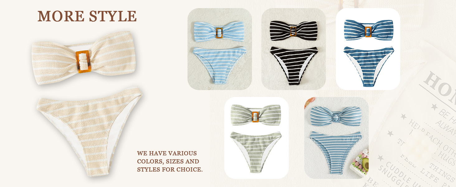 women strapless bikini set