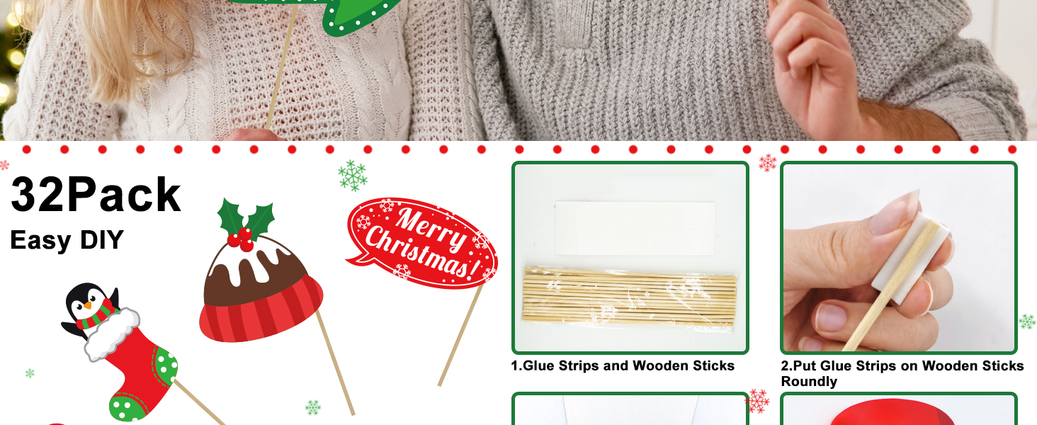 christmas party photo booth props