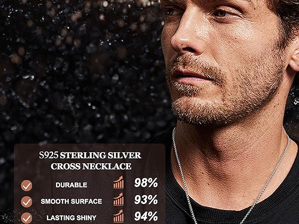 silver cross necklaces for men