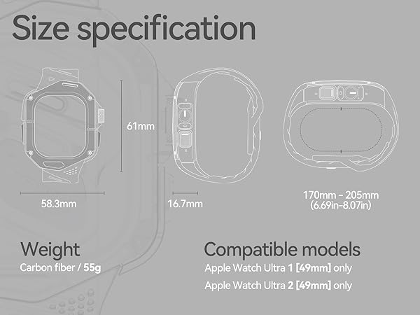 Amazon.com: Aulumu A01 Carbon Fibre Case with Apple Watch