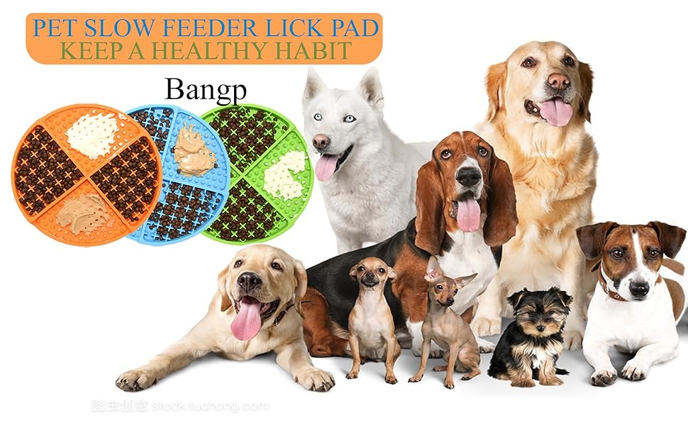 Bangp Slow Feeder Dog Mat, licky Mats for Dogs, Dog Feeder, Fun
