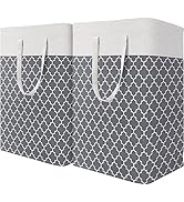 HomeHacks Laundry Baskets, Laundry Hamper with Long Handles, Collapsible Waterproof Clothes Hampe...