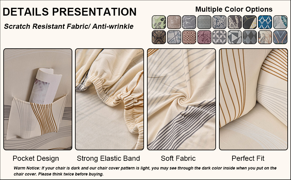 CRFATOP Recliner Slipcovers with Arms 4Pieces Lazyboy Recliner Chair