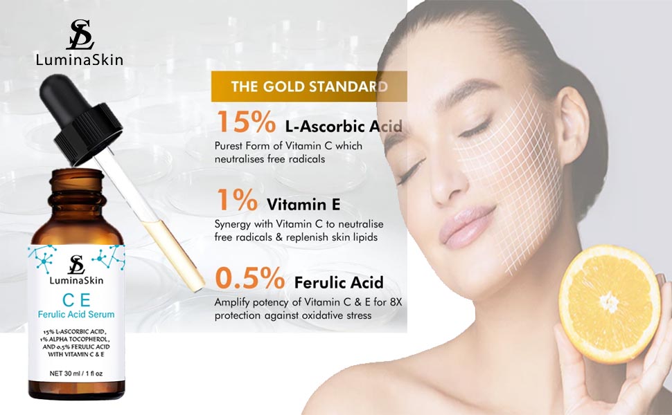 LuminaSkin CE Ferulic Serum Skin Care Vitamin C E Ferulic