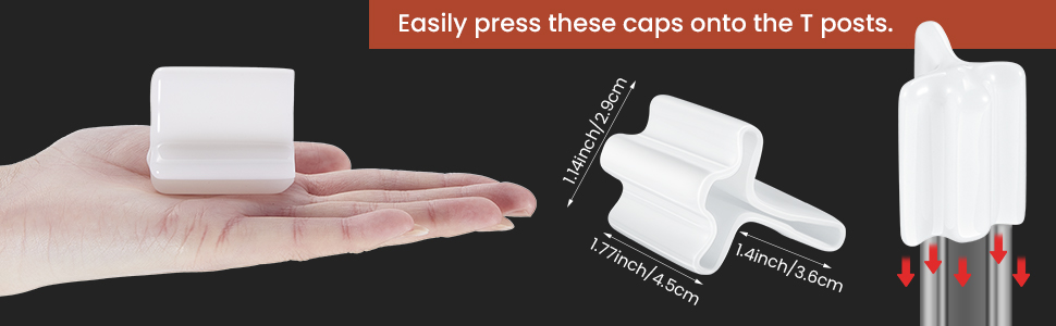 小物 fewt Juexica 100 Pcs Safe T Post Cap T Post Vinyl Safety Cap T