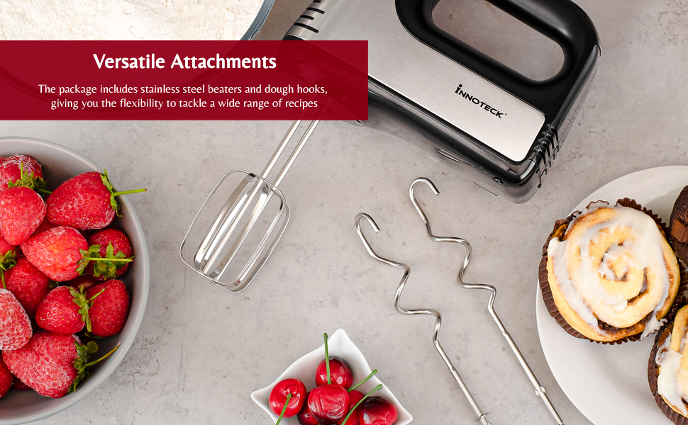 Innoteck Kitchen Pro Hand Mixer 5 Speeds with Turbo Button Anti