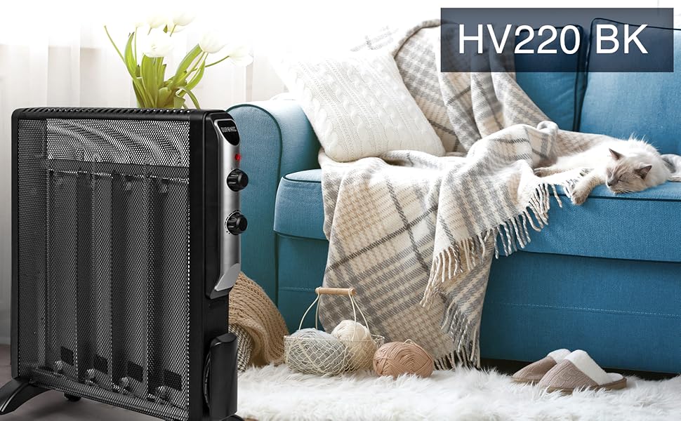 Duronic Electric Heater HV220 Oil Free Mica Heaters, Energy Efficient