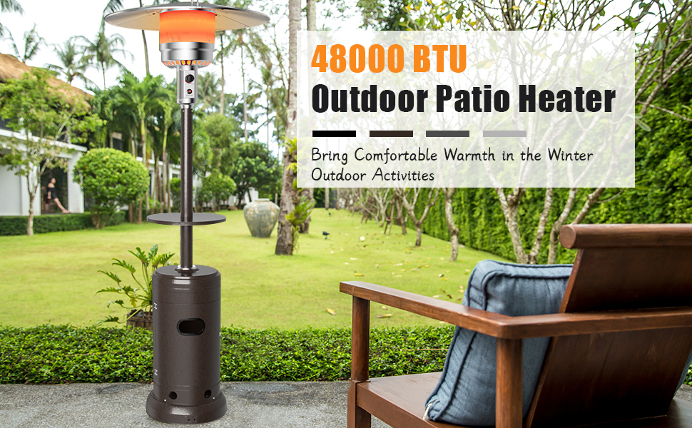 Tangkula 48000 BTU Outdoor Patio Heater, Porch Propane