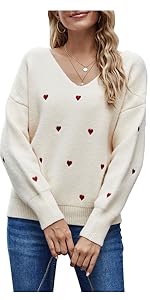 Women Knitted Star Graphic Pullover Sweaters Long Sleeve Crew Neck Pullovers