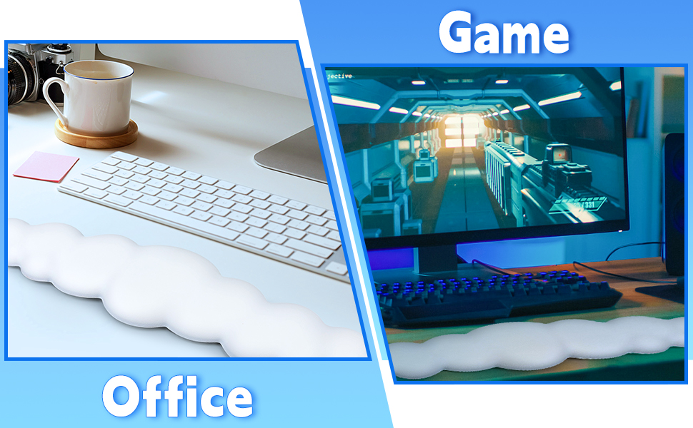 VAIPI Keyboard Cloud Wrist Rest, PU Leather Cloud Keyboard