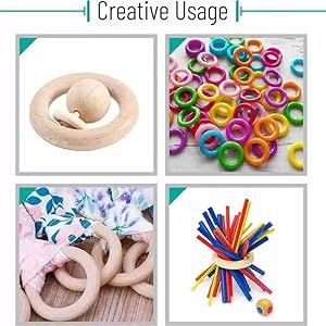 wooden rings for macrame