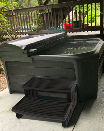 pool steps for above ground pools with deck