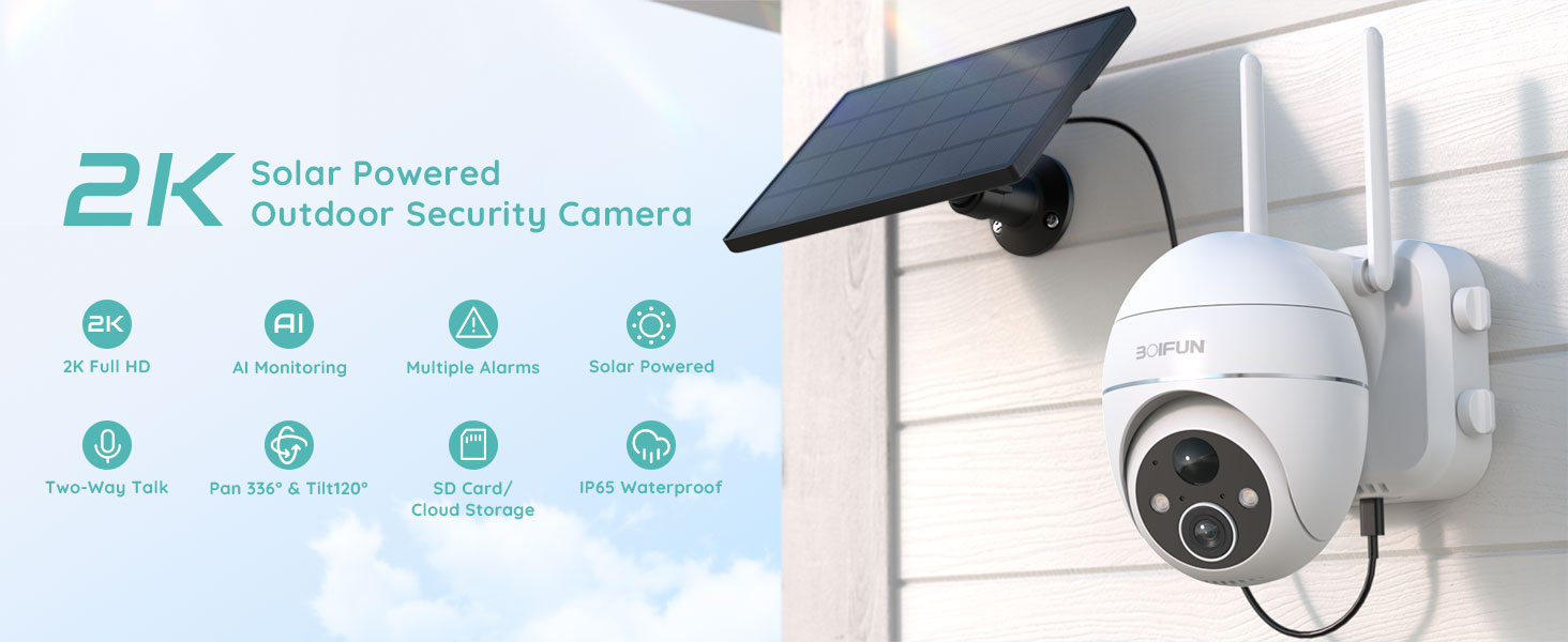 Solar security camera wireless outdoor