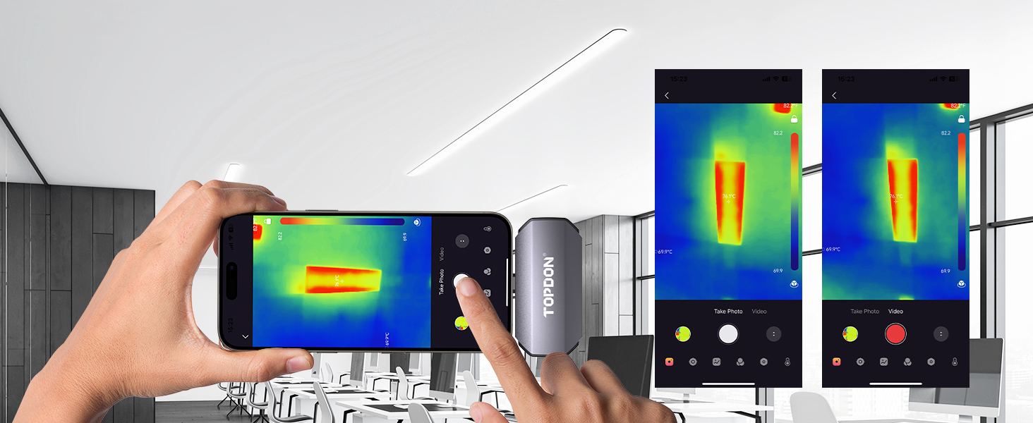 TOPDON TC002C Thermal Camera for iPhone 15 Series and iPads with TypeC