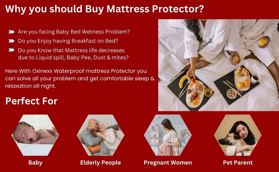 SPN-JGSP Waterproof mattress protector cover double king baby bed topper elastic fitted bedsheet 6x6