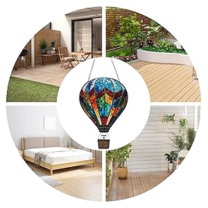 Great Present Solar Hanging Hot Air Balloon Lantern