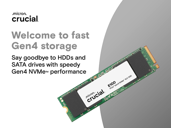 Amazon.com: Crucial E100 1TB M.2 NVMe PCIe Gen4 Internal SSD, Up