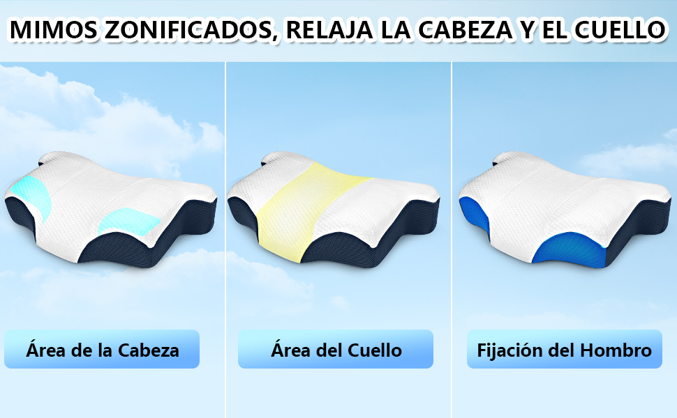 KTMOUW Almohada Memory Foam Almohada Cervical en Forma de Mariposa