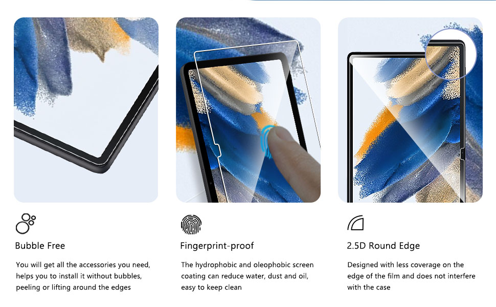 DEERLAMN Screen Protector for Samsung Galaxy Tab A8 10.5 Inch 2021