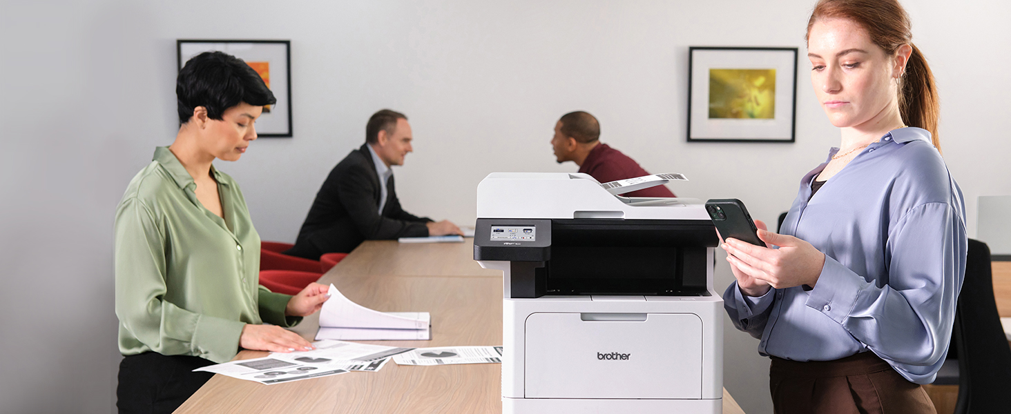 Corporate office with Brother MFC-L5710DW Business Monochrome Laser all-in-one printer