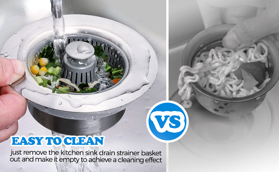 zaa 2 in 1 Kitchen Sink Drain Strainer Stopper,AntiClogging Kitchen