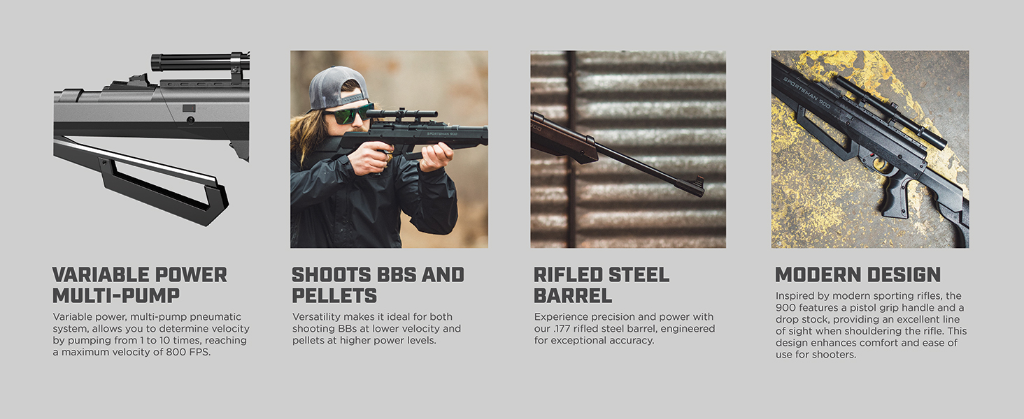 barra sportsman 900 full-auto air rifles fully electric bb gun guns for adults shooting hunting