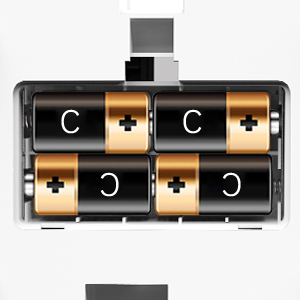 أربع بطاريات من النوع C