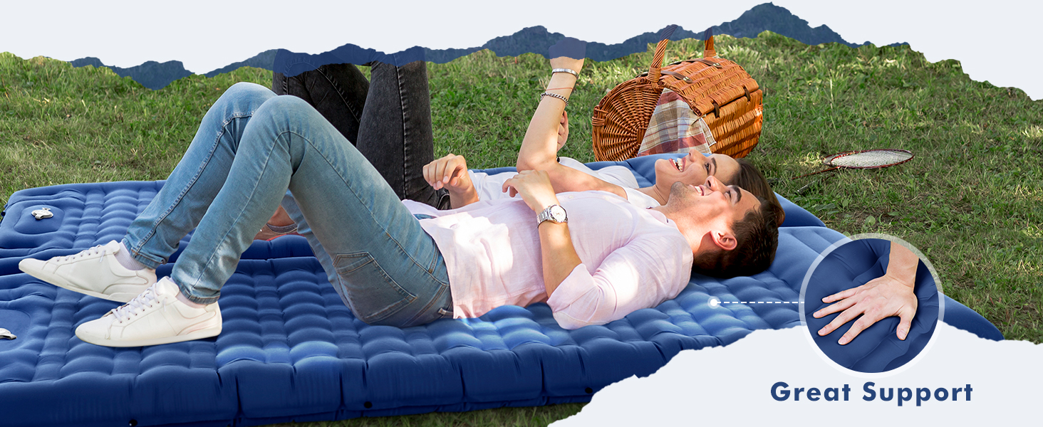Camping Sleeping Pad Relefree 12CM UltraThick Inflatable Mattress