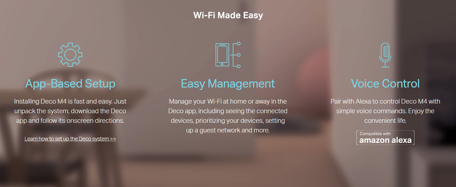 Deco M4(2-Pack) AC1200 Whole Home Mesh Wi-Fi System