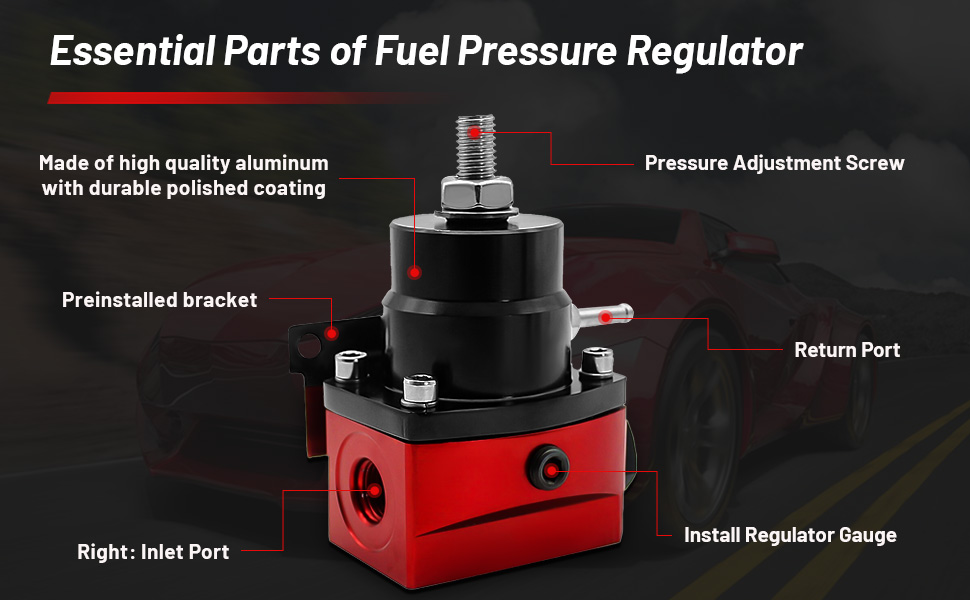 EFI Fuel Pressure Regulator Kit with Bypass Return 0100psi