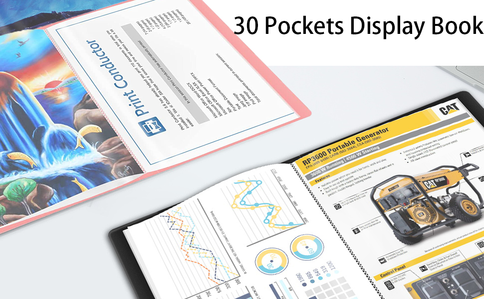 Display Folders A4 30 Pockets Display Book Presentation Project Folder