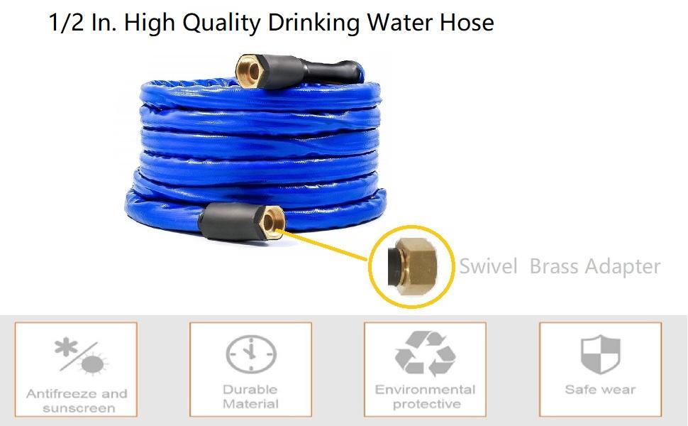 H&G lifestyles Heated Water Hose for RV 1/2" Inner Diameter 25 ft