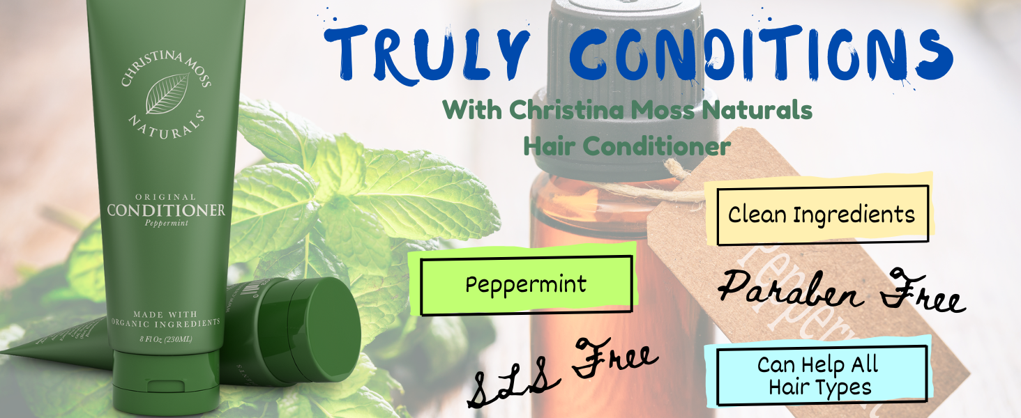 Hydrating Conditioner with Clean Ingredients for Dry, Curly or Oily Hair