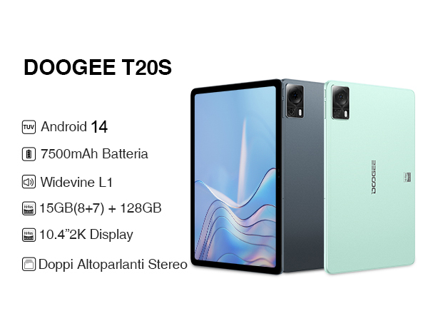 DOOGEE T20S Tablet Android 14,Octa Core，10.4