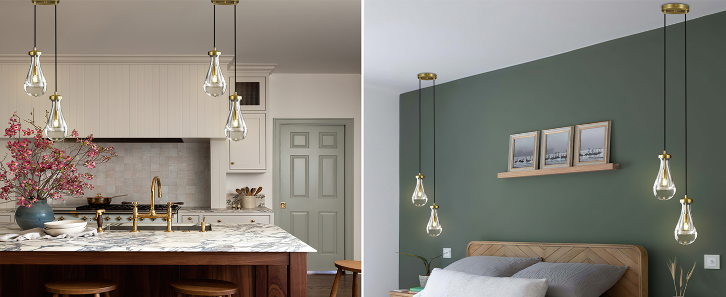 2 lights pendant lights for kitchen island