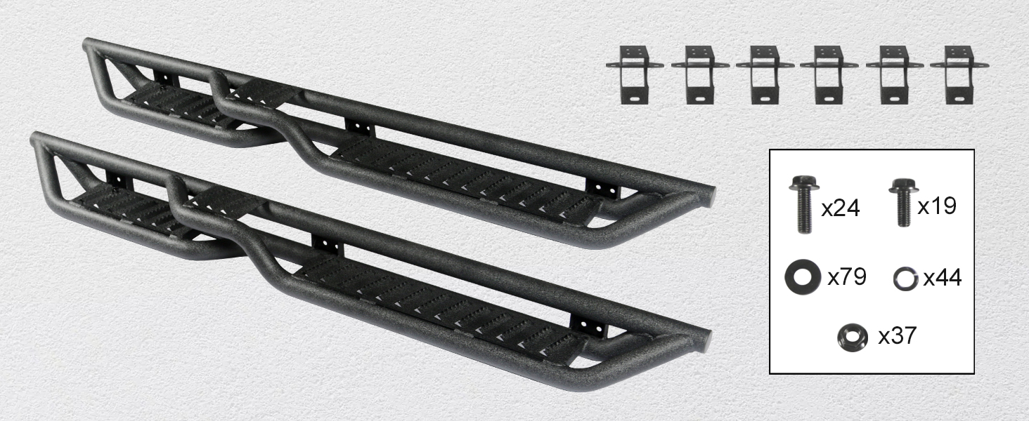 peforway running boards side steps rock sliders for jeep wrangler jk 4 doors 2017