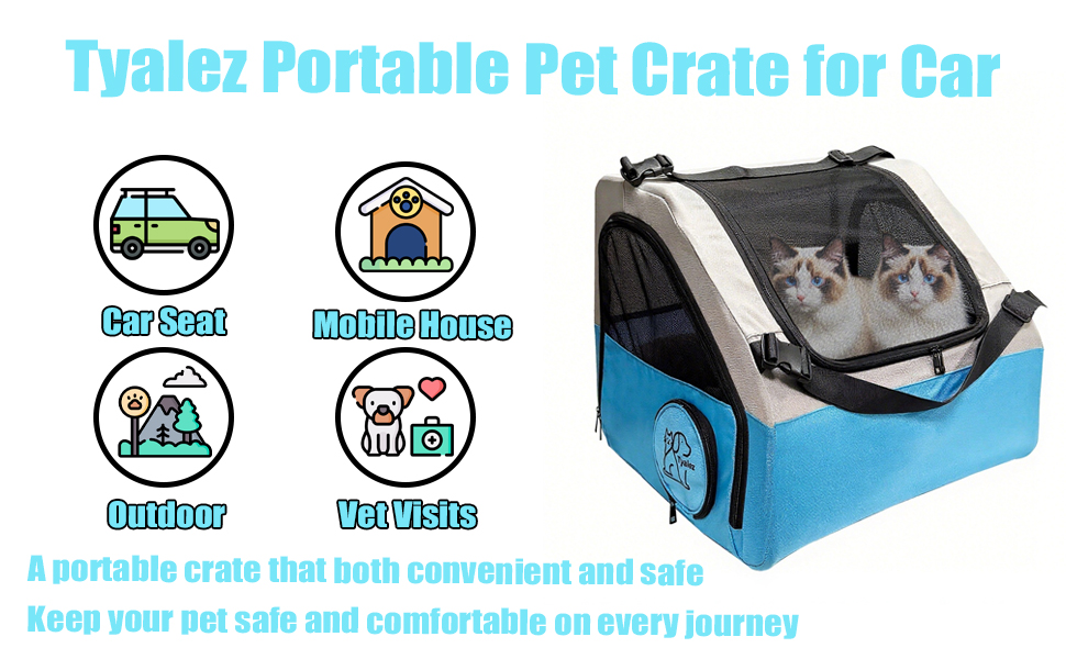 Portable Small Pet Crate for Car