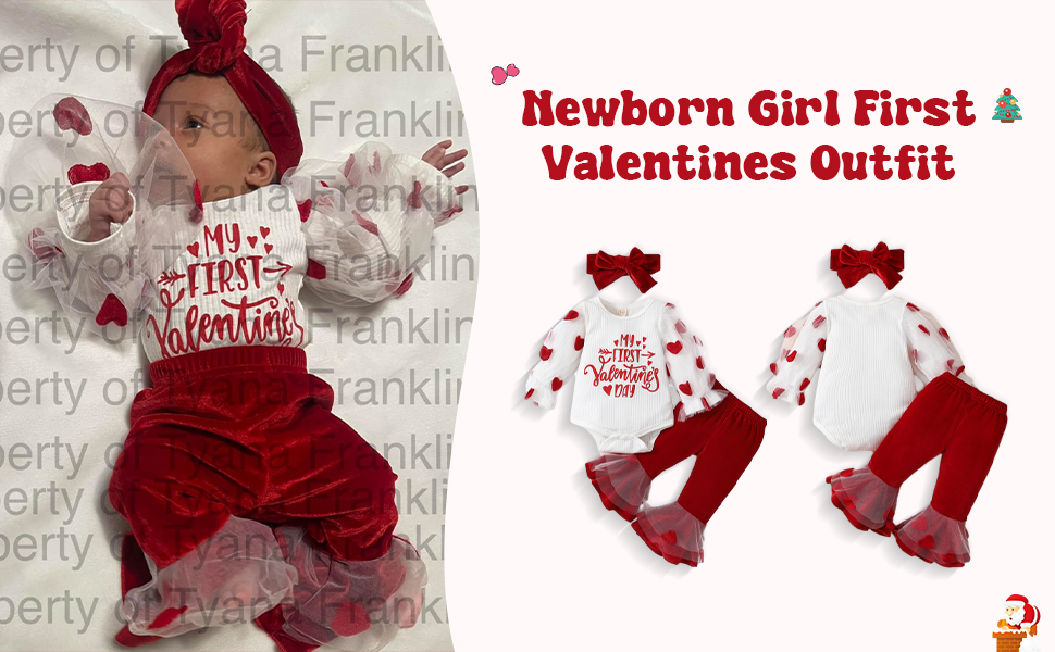 newborn girl valentines day outfit