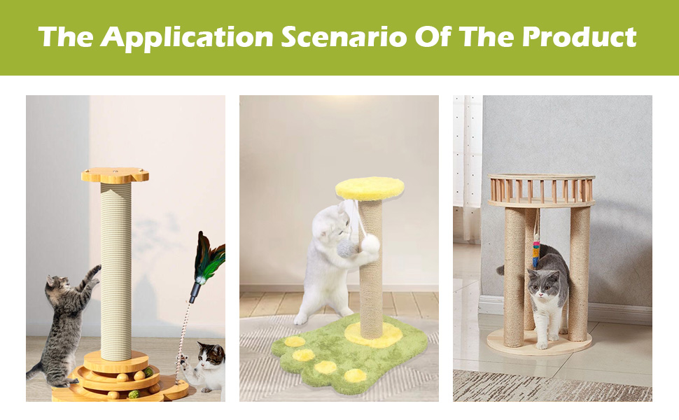 MUYG 4 Pcs Cat Scratching Post Replacement for Indoor 15.7