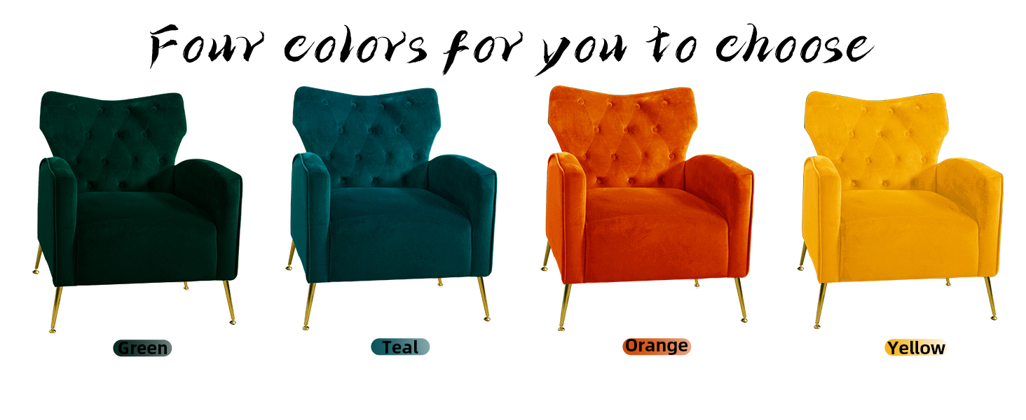 Sucrever Teal Accent Chairs Set of 2 with Armrests/Pillow