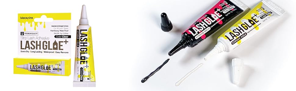 BlackPink Strip Lash Adhesive Lashglue Improved Stronger Formula Strong Hold Fast Drying Waterproof