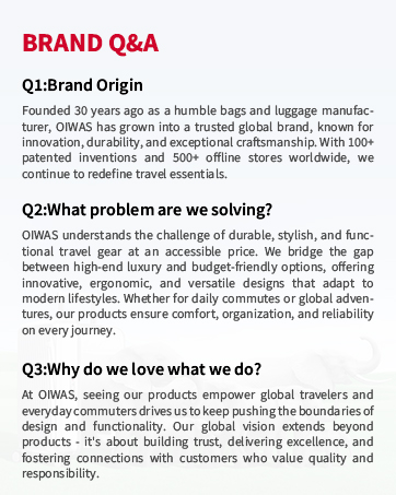 OIWAS luggage and bags