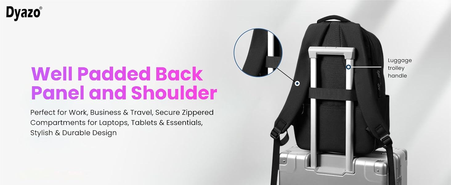 Dyazo 30 L Slim Business Laptop Backpack Casual Design Water Resistant Backpack for laptops for 15.6 inch laptop (Black) 47 15.6 inch Laptop bag-Black